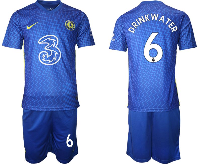 Men 2021-2022 Club Chelsea FC home blue #6 Nike Soccer Jersey->chelsea jersey->Soccer Club Jersey